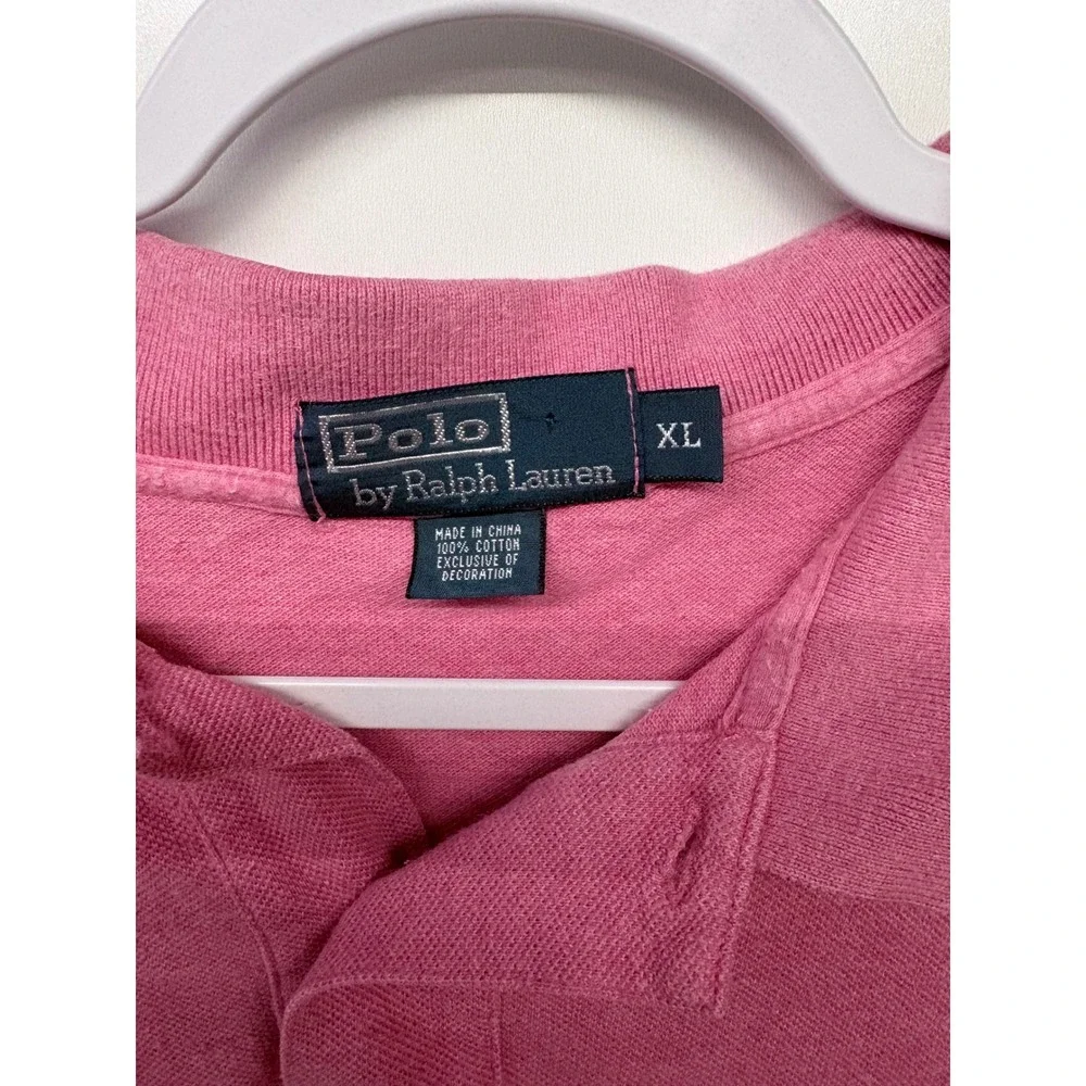 Polo Ralph Lauren Preppy Polo Shirt Mens XL Pink Short Sleeve Pony Old Money